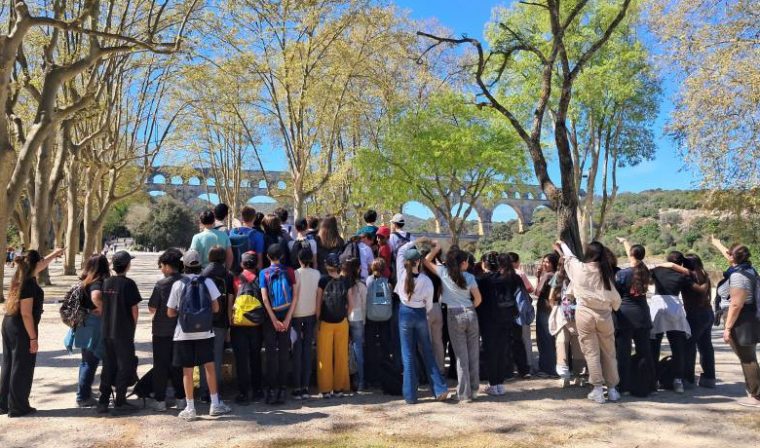 Sortie au pont du Gard pour les élevés de quatrième du collège sévigné 9/04/2026